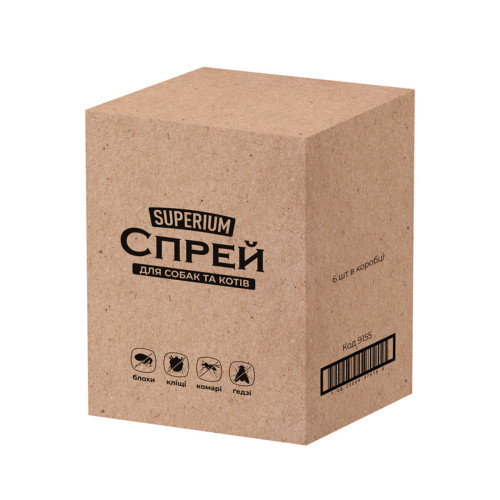 Спрей от блох, клещей и насекомых для собак SUPERIUM