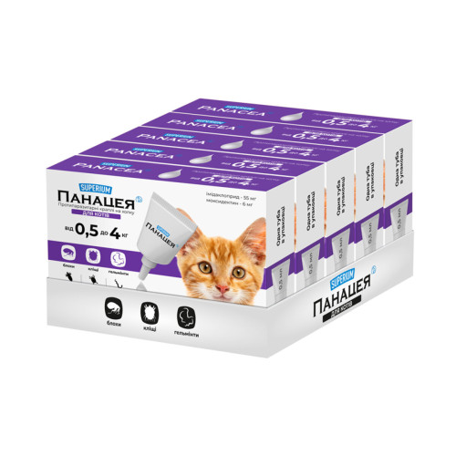 Противопаразитарные капли для кошек SUPERIUM Панацея