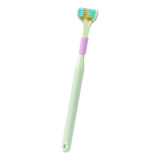 Зубна щітка для собак Todli, зелений, тристороння