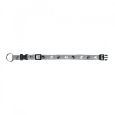 Ошейник для собак Trixie Silver Reflect с лапами светоотражающий серый