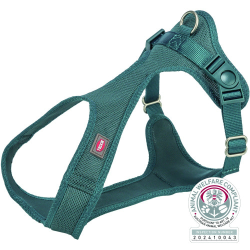 Шлея для собак Trixie Comfort мягкая сине-зеленая
