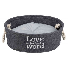 Лежак Trixie Lian для собаки серый фетр/плюш 37 см