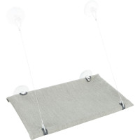 Лежак Trixie для окна велюровый серый 50×30 см