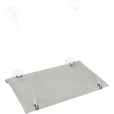 Лежак Trixie для окна велюровый серый 50×30 см