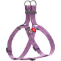 Шлея для собак из восстановленного хлопка WAUDOG Re-cotton фиолетовая с QR-паспортом