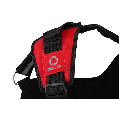 Нейлонова шлея для собак DogExtreme Police зі змінним написом Червона