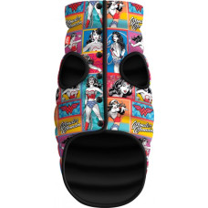 Куртка-жилет для собаки WAUDOG Clothes розового цвета" с принтом "Чудо-женщина"