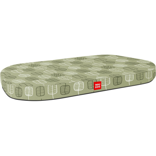 Лежанка для собак со сменным чехлом WAUDOG Relax с рисунком "Зеленые листья"