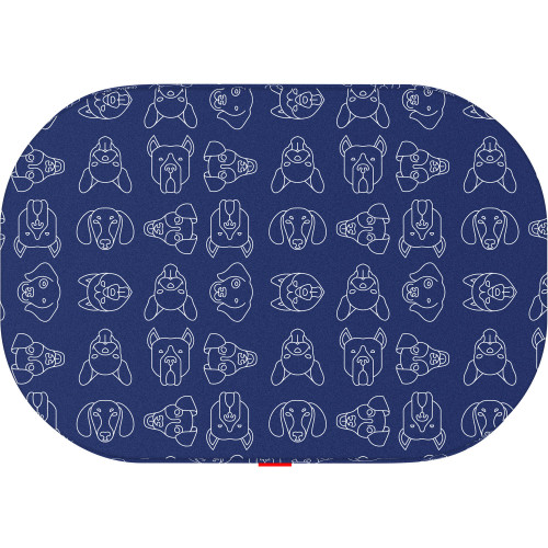 Лежанка для собак со сменным чехлом WAUDOG Relax с рисунком "Собаки"