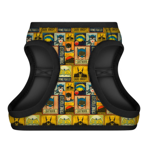 Мягкая шлея для собак WAUDOG Clothes рисунок "Бэтмен винтаж" с QR паспортом