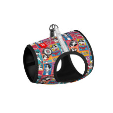 М'яка шлея для собак WAUDOG Clothes малюнок "Диво-жінка комікс" з QR паспортом