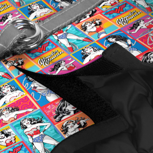 М'яка шлея для собак WAUDOG Clothes малюнок "Диво-жінка комікс" з QR паспортом