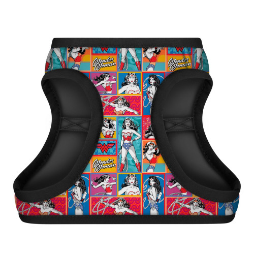 М'яка шлея для собак WAUDOG Clothes малюнок "Диво-жінка комікс" з QR паспортом