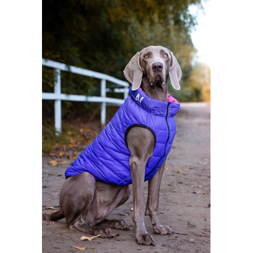 Жилетка для собак AiryVest розово-фиолетовая двусторонняя