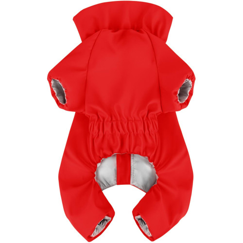 Дождевик для собак WAUDOG Clothes водонепроницаемый красный