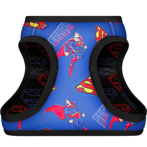 Мягкая шлея для собак WAUDOG Clothes рисунок "Сила Супермена" с QR паспортом