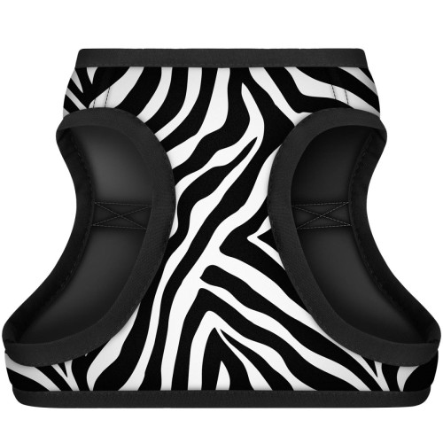 Мягкая шлея для собак WAUDOG Clothes рисунок "Зебра" с QR паспортом