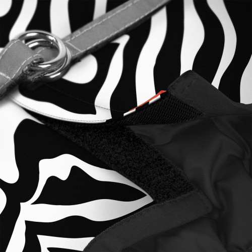 Мягкая шлея для собак WAUDOG Clothes рисунок "Зебра" с QR паспортом