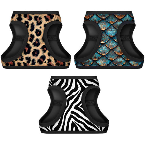 М'яка шлея для собак WAUDOG Clothes малюнок "Луска" з QR паспортом