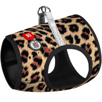 М'яка шлея для собак WAUDOG Clothes малюнок "Леопард" з QR паспортом