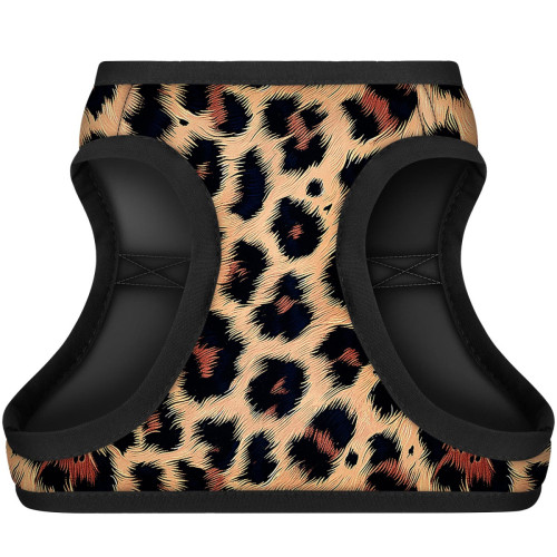 М'яка шлея для собак WAUDOG Clothes малюнок "Леопард" з QR паспортом