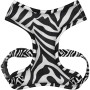 Шлея для собак дихаюча WAUDOG Mesh малюнок "Зебра" з QR паспортом