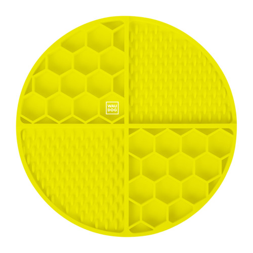 Коврик для медленного кормления собак WAUDOG Silicone, желтый