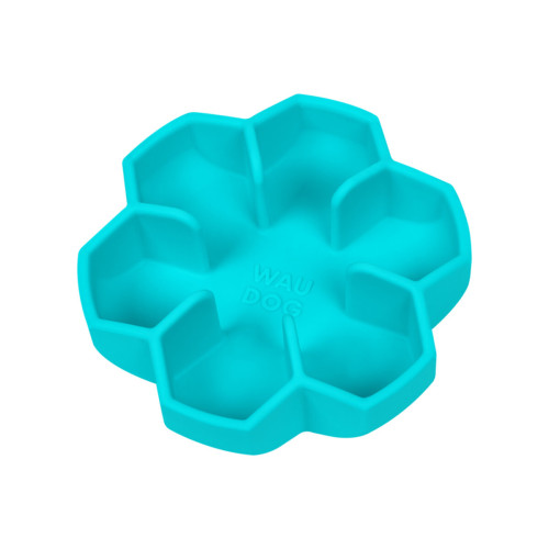 Миска для медленного кормления собак WAUDOG Silicone, голубая