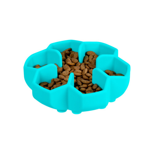 Миска для медленного кормления собак WAUDOG Silicone, голубая