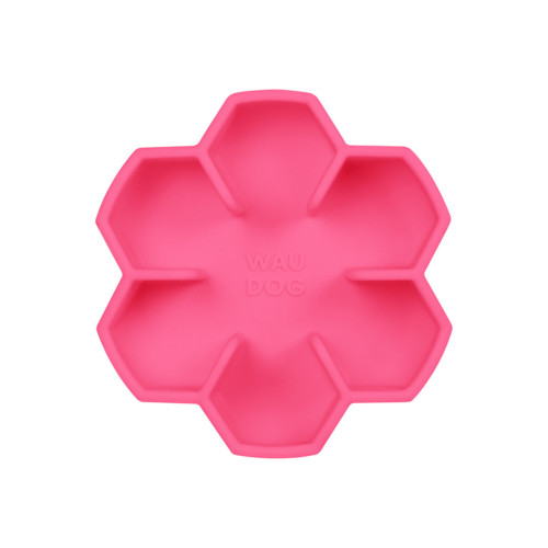 Миска для медленного кормления собак WAUDOG Silicone, розовая