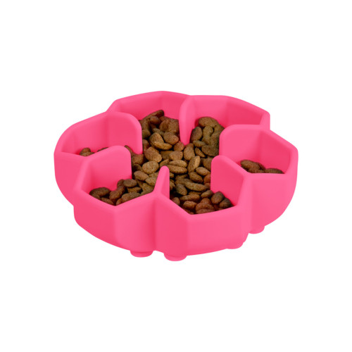 Миска для медленного кормления собак WAUDOG Silicone, розовая