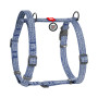 Шлея для собак с ручкой анатомическая Н-образная WAUDOG Re-cotton Синяя