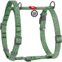 Шлея для собак с ручкой анатомическая Н-образная WAUDOG Re-cotton Зеленая