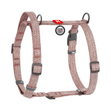 Шлея для собак с ручкой анатомическая Н-образная WAUDOG Re-cotton Коричневая