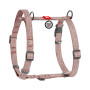 Шлея для собак с ручкой анатомическая Н-образная WAUDOG Re-cotton Коричневая