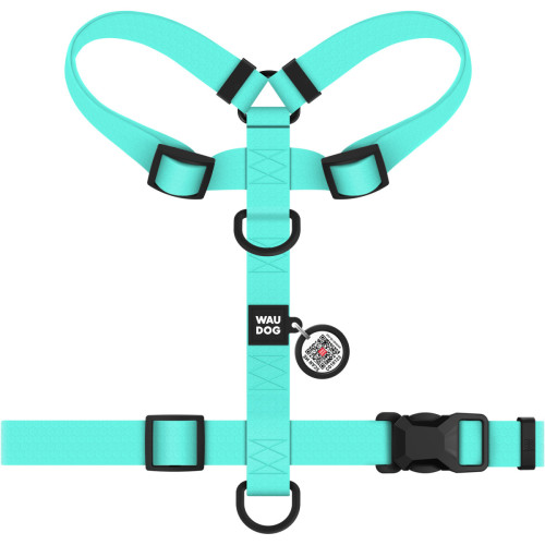 Шлея для собак водостійка WAUDOG Magnet колір "Тіффані"