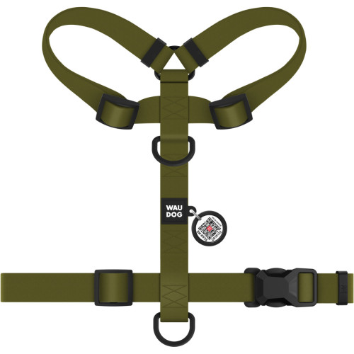 Шлея для собак водостійка WAUDOG Magnet колір "Хакі"