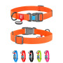 Нашийник для собак WAUDOG Waterproof з пластиковою пряжкою-фастекс помаранчевого кольору