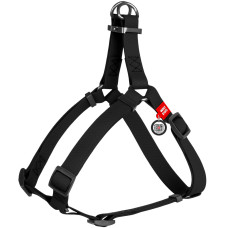 Шлея для собак водостойкая WAUDOG Waterproof с металлическим фастексом "Черная"