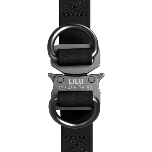 Шлея для собак водостойкая WAUDOG Waterproof с металлическим фастексом "Черная"