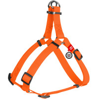 Шлея для собак водостойкая WAUDOG Waterproof с металлическим фастексом "Оранжевая"