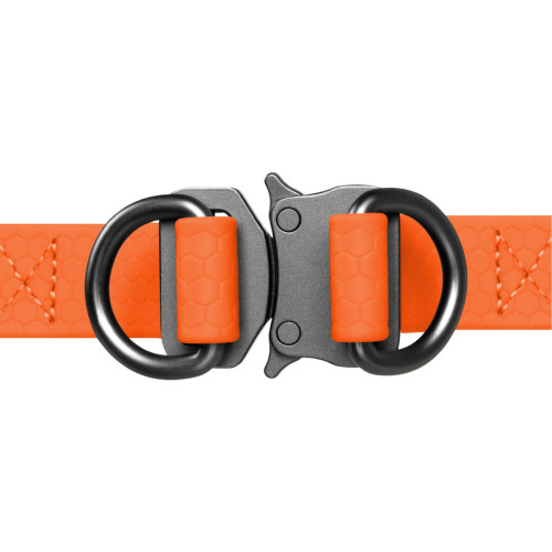 Шлея для собак водостойкая WAUDOG Waterproof с металлическим фастексом "Оранжевая"