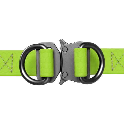 Шлея для собак водостойкая WAUDOG Waterproof с металлическим фастексом "Салатовая"