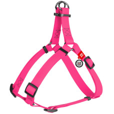Шлея для собак водостойкая WAUDOG Waterproof с металлическим фастексом "Розовая"