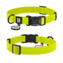 Ошейник для собак WAUDOG Magnet водостойкий, магнитная пряжка-фастекс, лимонный