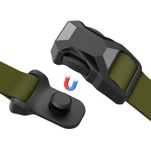 Ошейник WAUDOG Magnet хаки – водостойкий с магнитной застёжкой