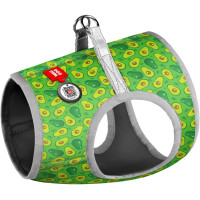 Мягкая шлея для собак WAUDOG Clothes рисунок "Авокадо" с QR паспортом