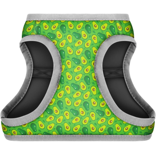 Мягкая шлея для собак WAUDOG Clothes рисунок "Авокадо" с QR паспортом