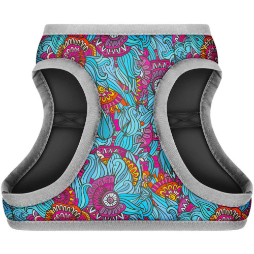 Мягкая шлея для собак WAUDOG Clothes рисунок "Лето" с QR паспортом