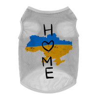 Майка для собак WAUDOG Clothes "Дом" из сетки, серая, с принтом